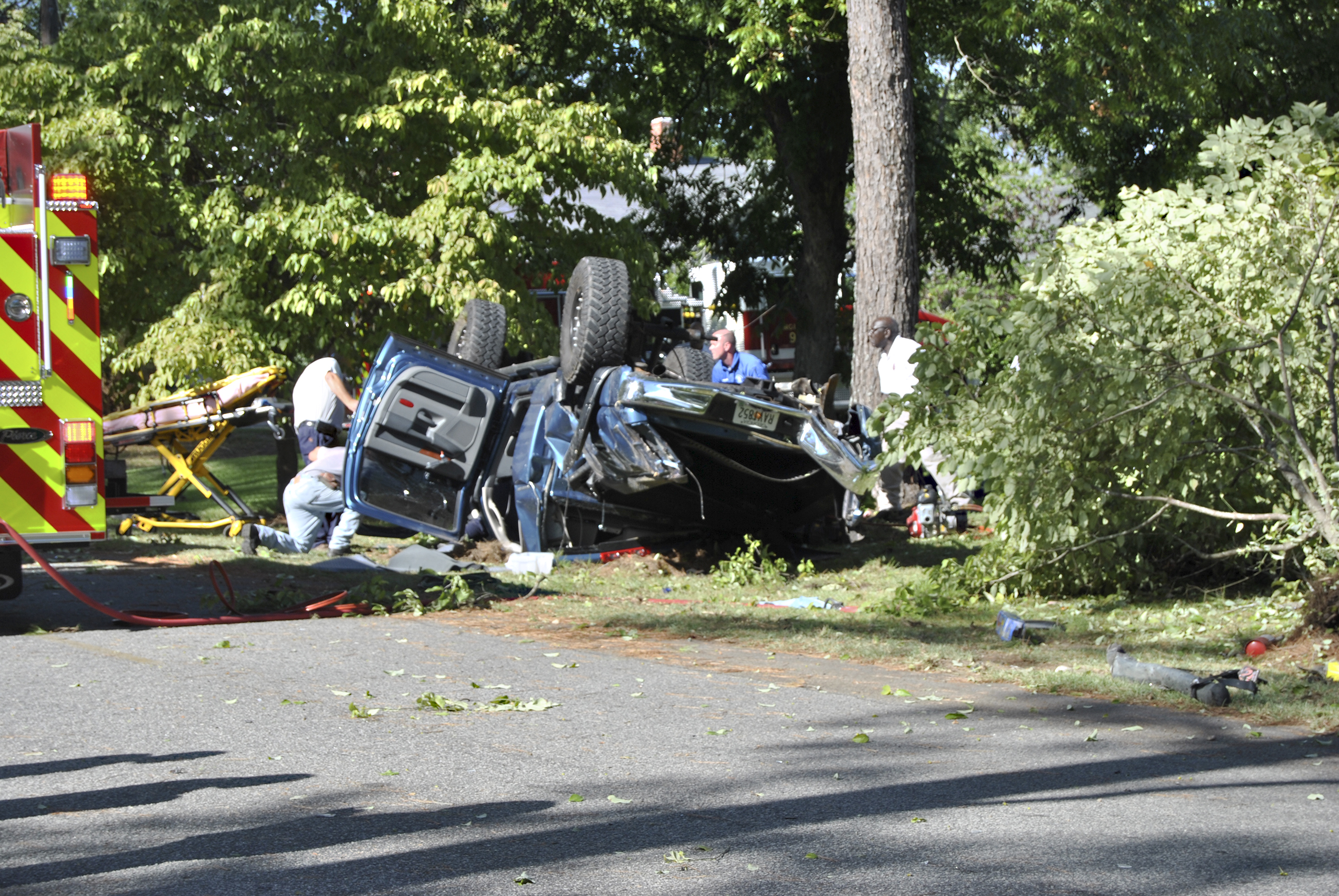 First responders work motor vehicle accident Cordele Dispatch