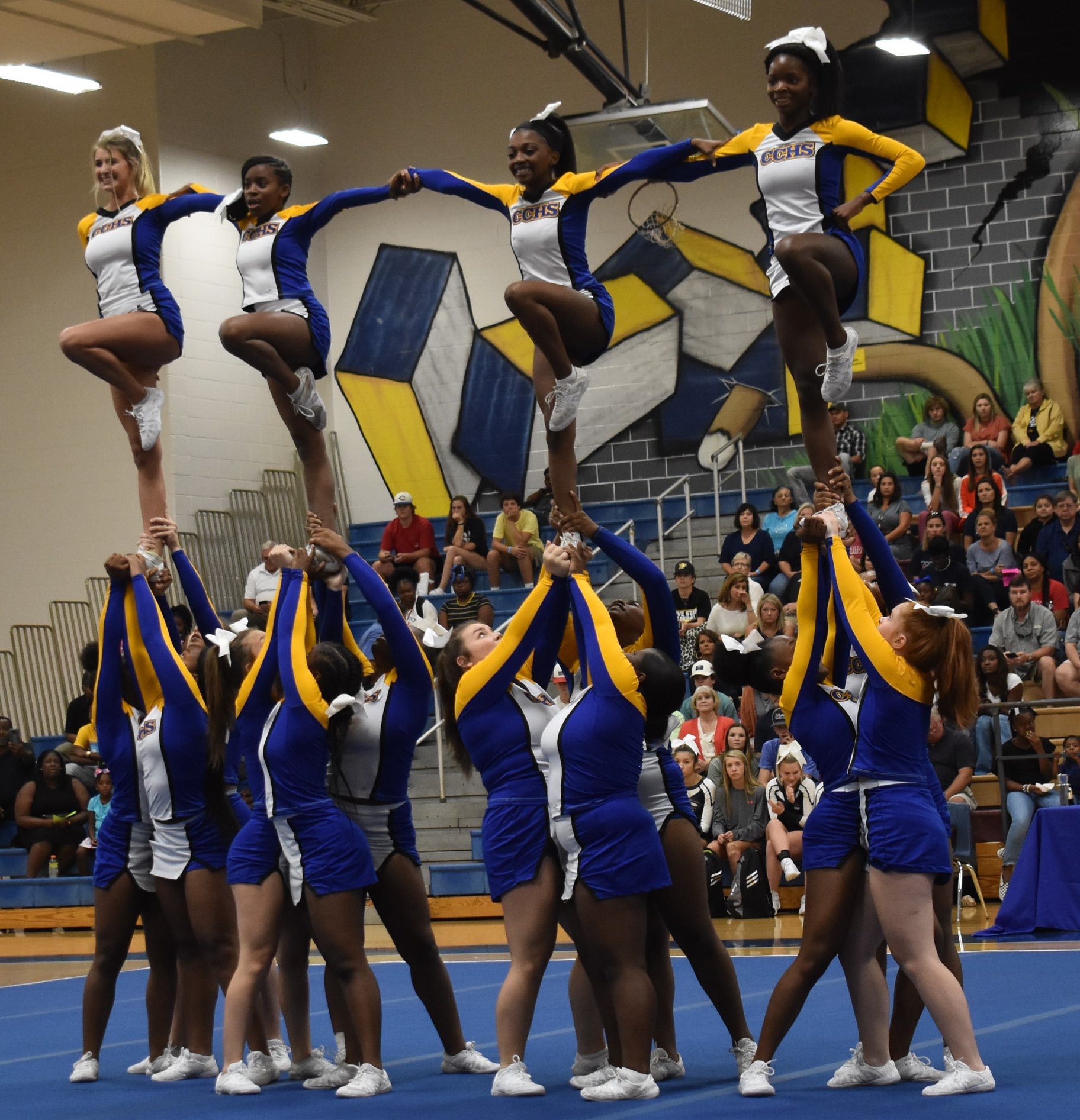 Crisp County cheerleaders take first place finish at Cougar Cheer