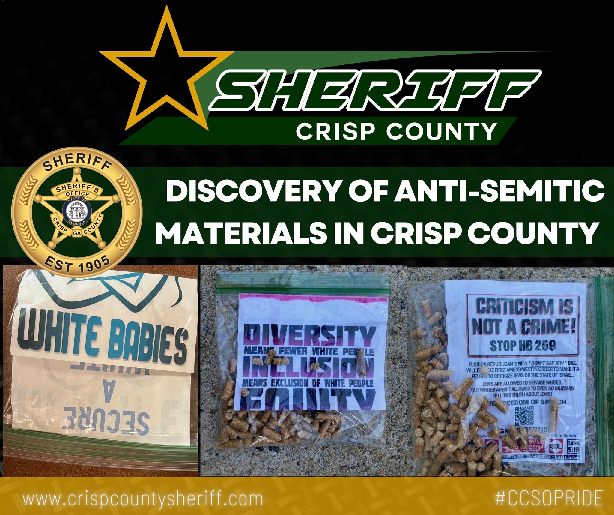 Discovery of AntiSemitic Materials in Crisp County Cordele Dispatch